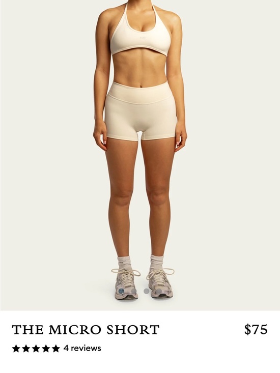 437 Pants - The Micro Short —  437Cream Bike Shorts